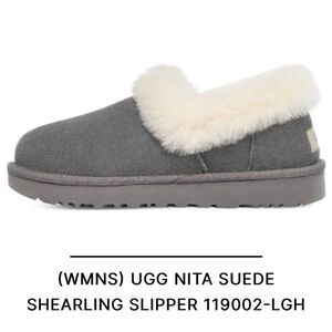 UGG Women's Cozy Gray and Tan Slippers Nita